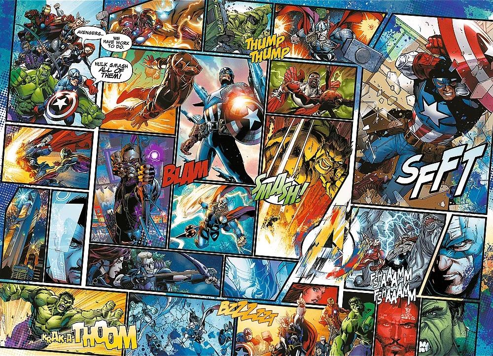 Пазл деревянный Trefl 1000 деталей: Вселенная комиксов Marvel (TR20165)