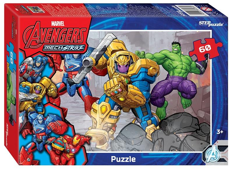 Пазл Step puzzle 60 деталей: MECH STRIKE (Marvel) (81234)