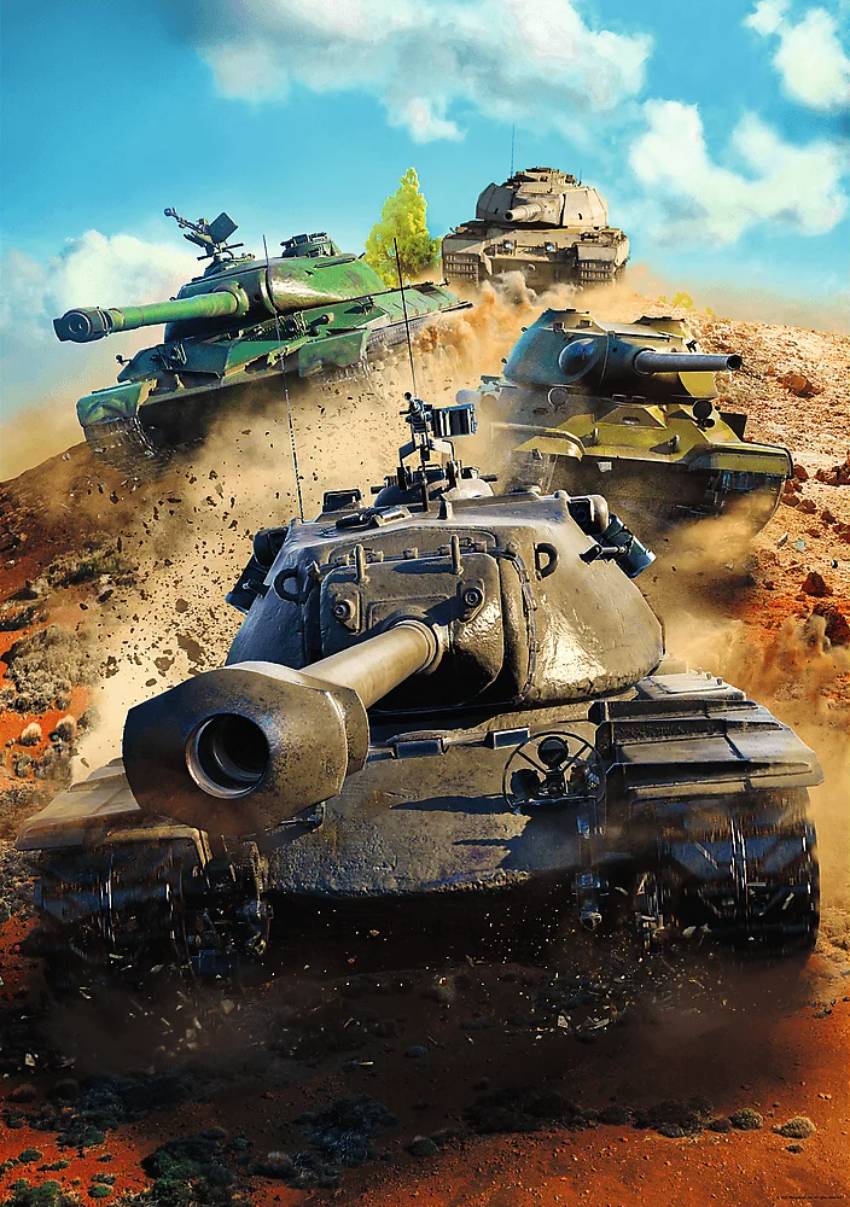 Пазл Trefl 1000 деталей: World of Tanks. Танки в бою (TR10943)