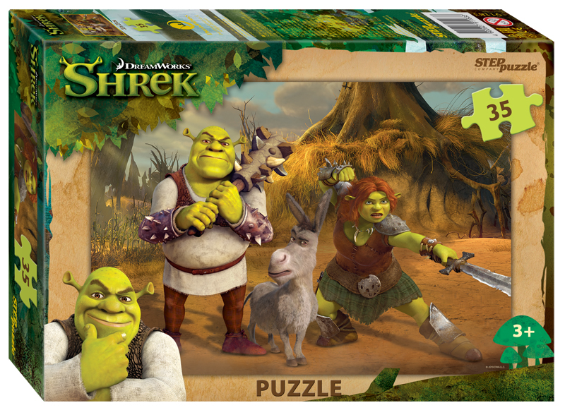 Пазл Step puzzle  35 деталей: Shrek (DreamWorks, Мульти) (91183)
