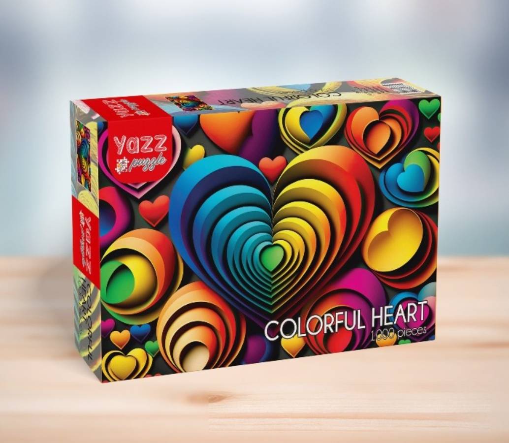 Пазл Yazz 1000 деталей: Красочное сердце (YZ3831)
