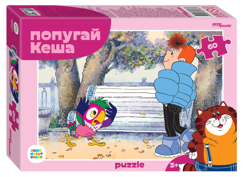 Пазл Step puzzle 60 деталей: Попугай Кеша (81033)