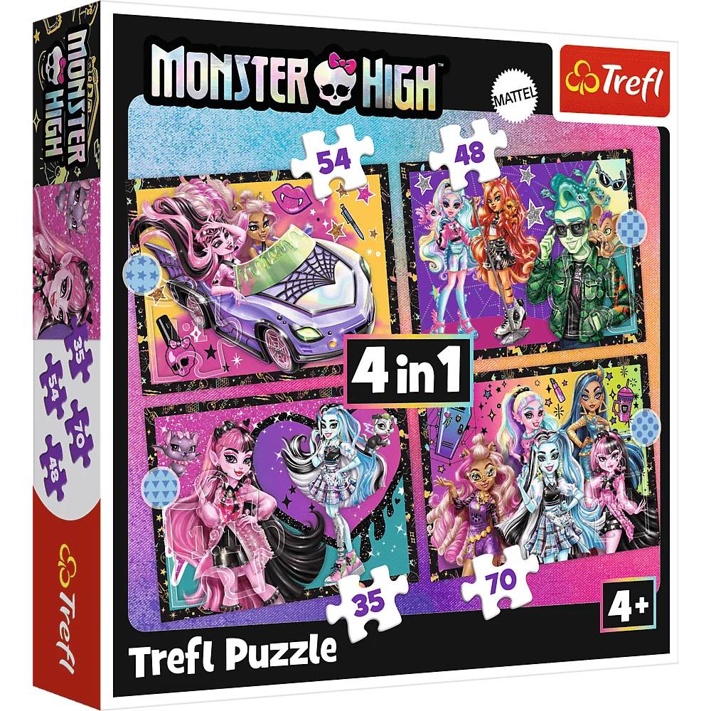 Пазл Trefl 35#48#54#70 деталей: Интересный день Monster High (TR34655)