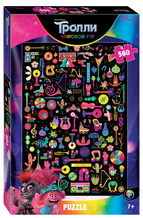 Пазл Step puzzle 560 деталей: Trolls - 2 (97078)