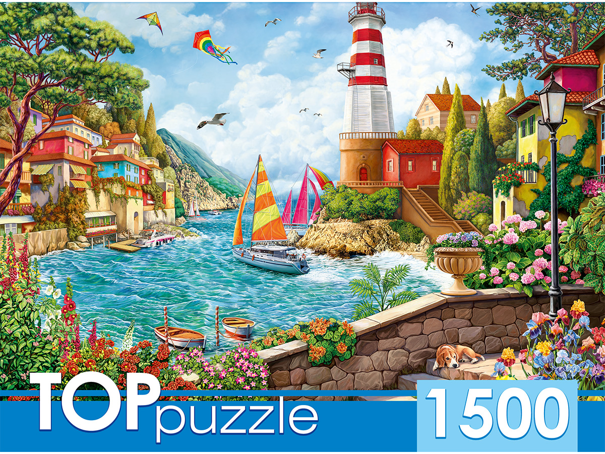 Пазл TOP Puzzle 1500 деталей: Маяк в приморском городе (ХТП1500-1589)