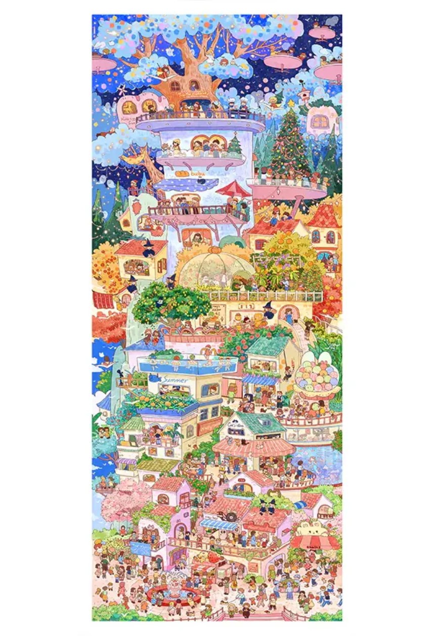 Пазл Pintoo 1500 деталей: XiaQijiang. Башня Времен года (H3858)