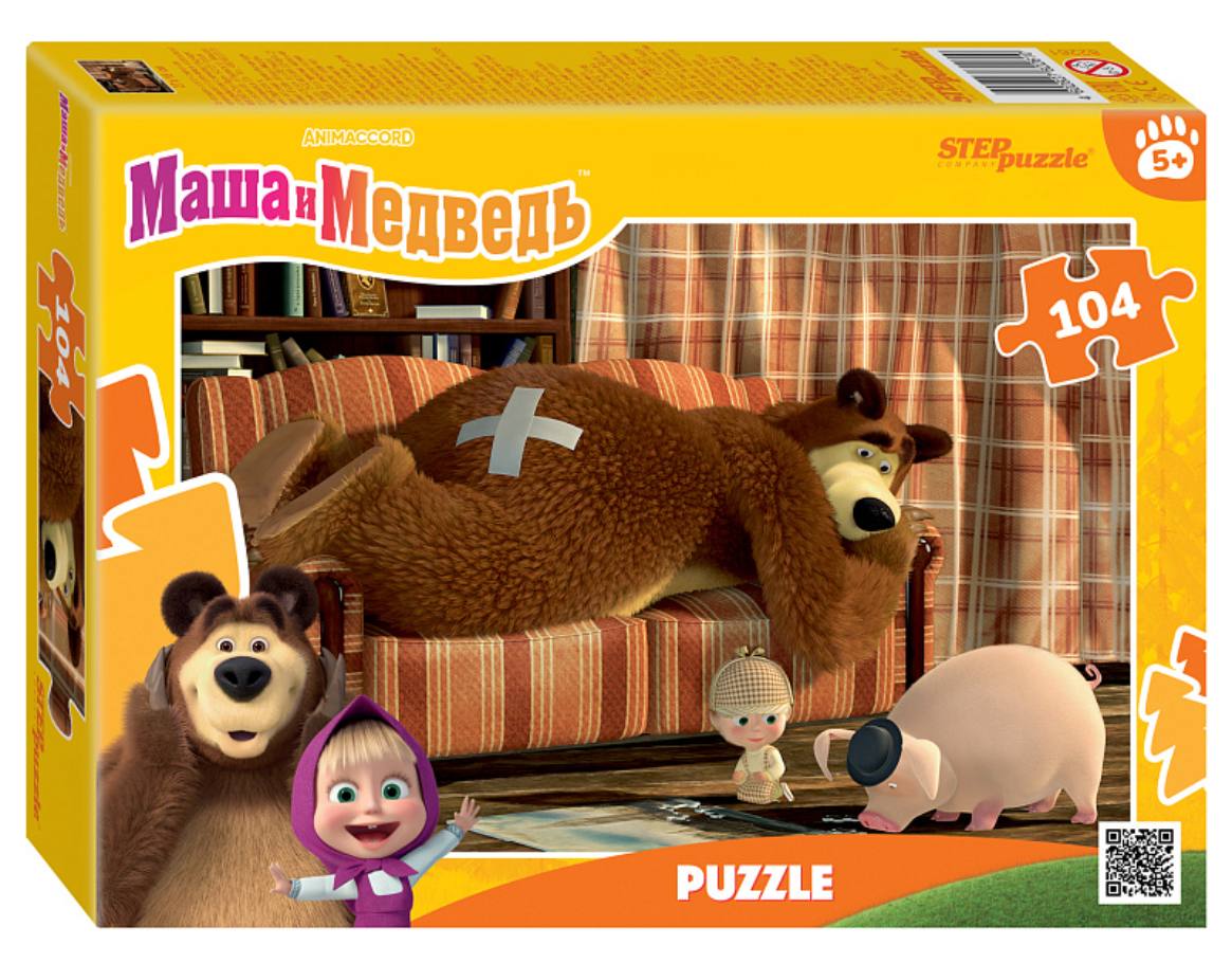 Пазл Step puzzle 104 деталей: Маша и Медведь. Лесные истории (82261)