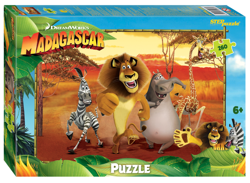 Пазл Step puzzle 260 деталей: Мадагаскар - 3 (DreamWorks, Мульти) (95095)