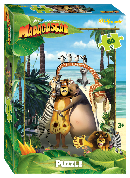 Пазл Step puzzle  60 деталей: Мадагаскар - 3 (81188)