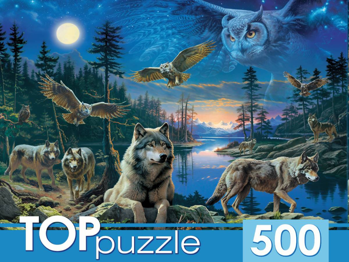 Пазл TOP Puzzle 500 деталей: Ночные совы и волки (Ф500-3866)