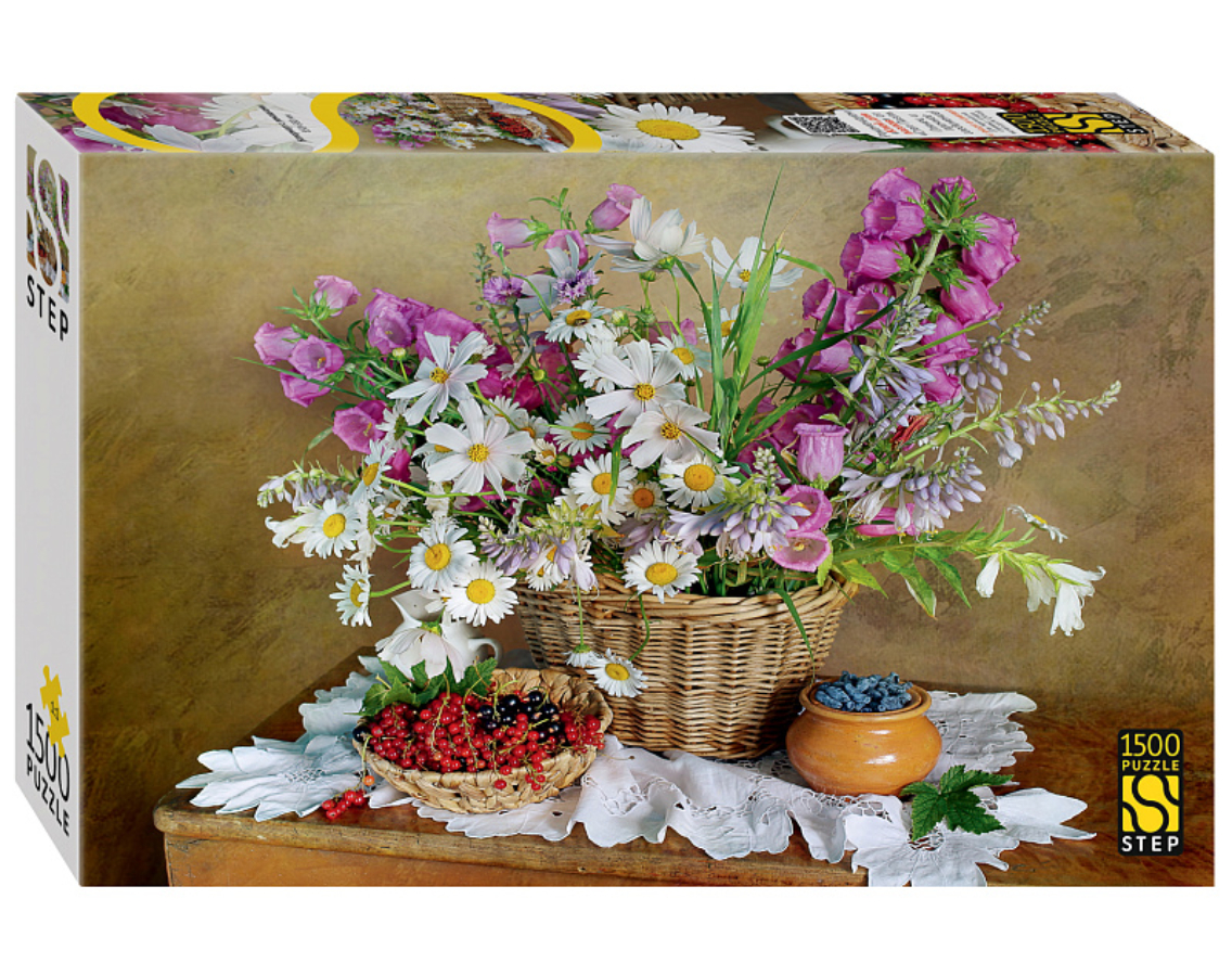Пазл Step puzzle 1500 деталей: Натюрморт с ромашками (83084)