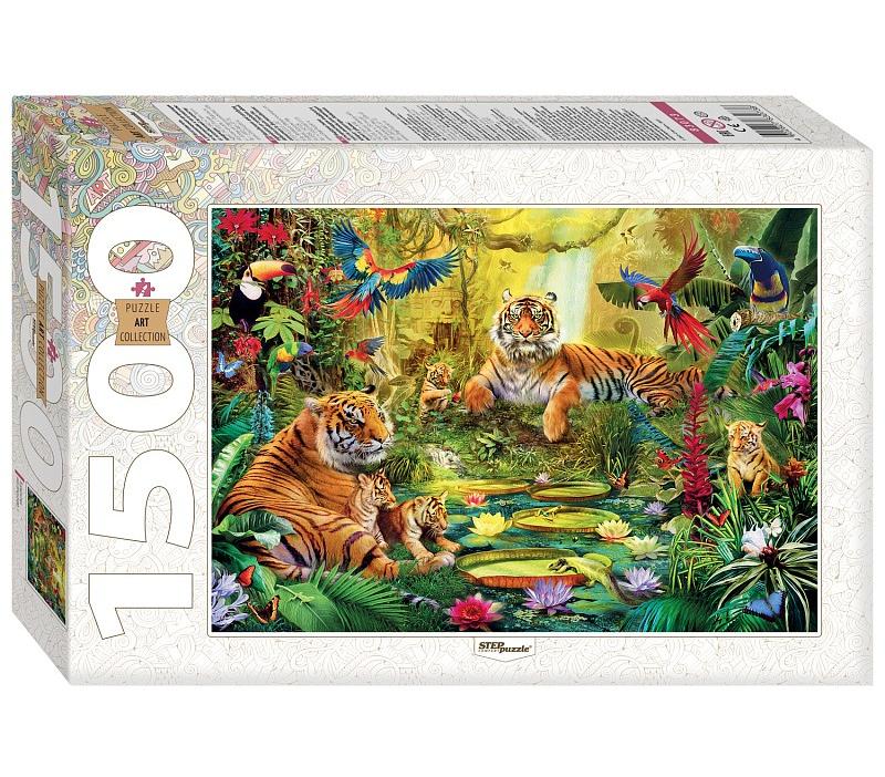 Пазл Step puzzle 1500 деталей: В джунглях (83073)