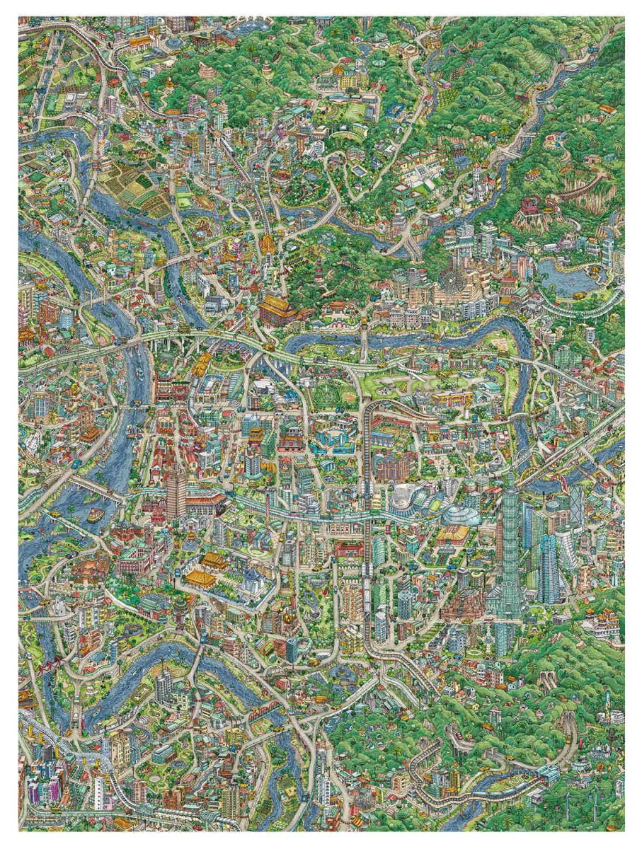 Пазл Pintoo 4800 деталей: Карта Тайбэя (Н2546)