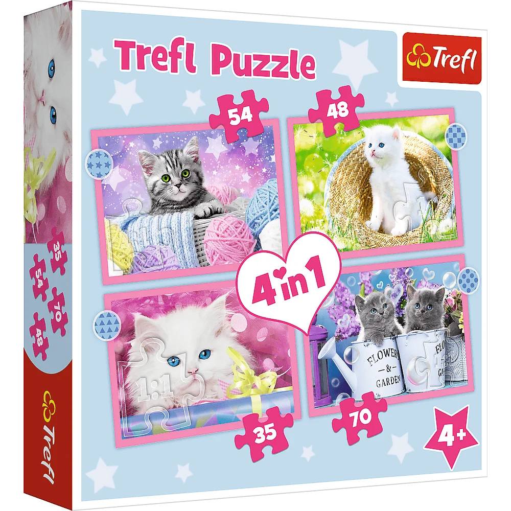 Пазл Trefl 35#48#54#70 деталей: Смешные котята (УЦЕНКА) (TR34396/у)