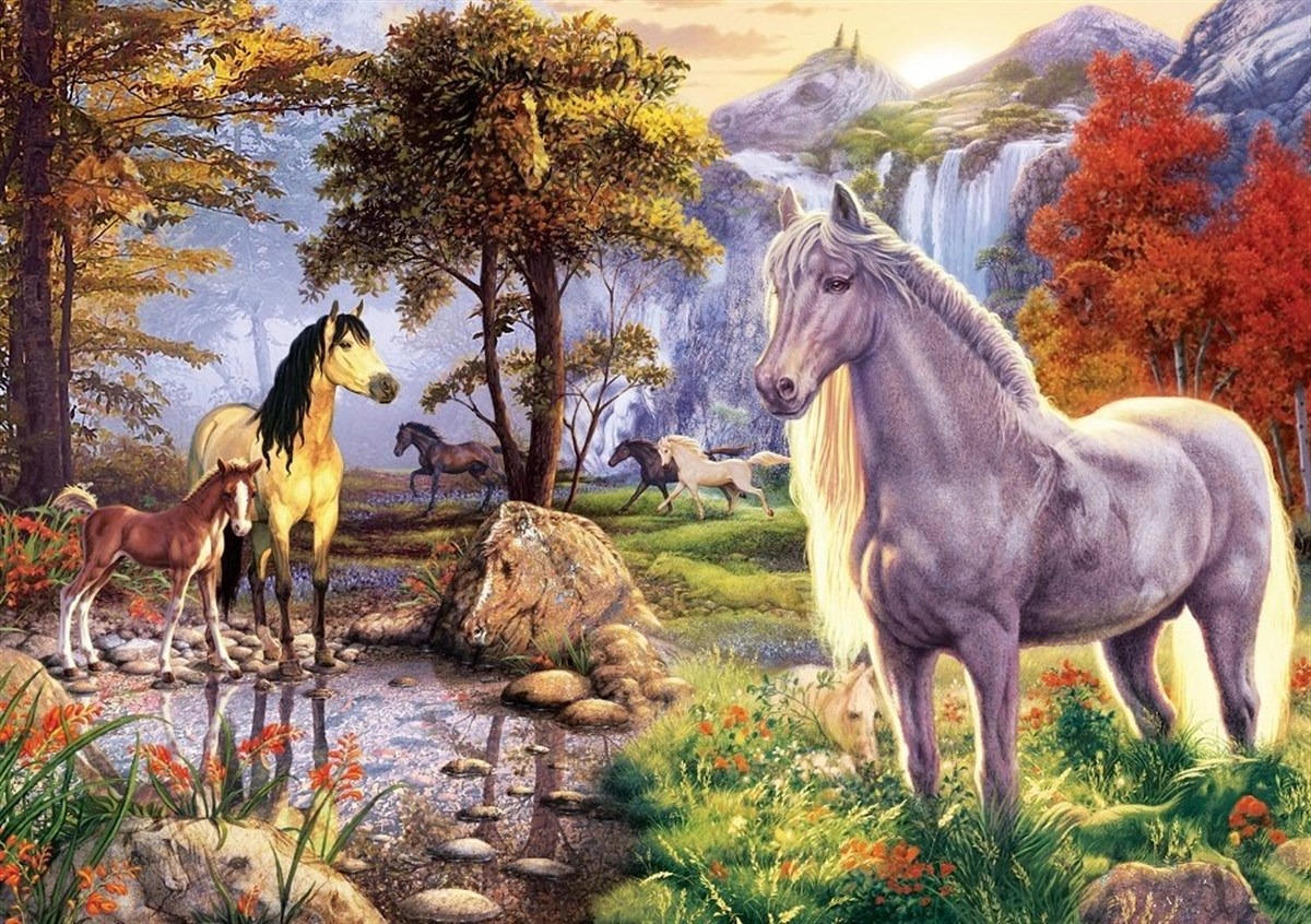 Пазл Art Puzzle 1000 деталей: Затаившиеся лошади (5215)