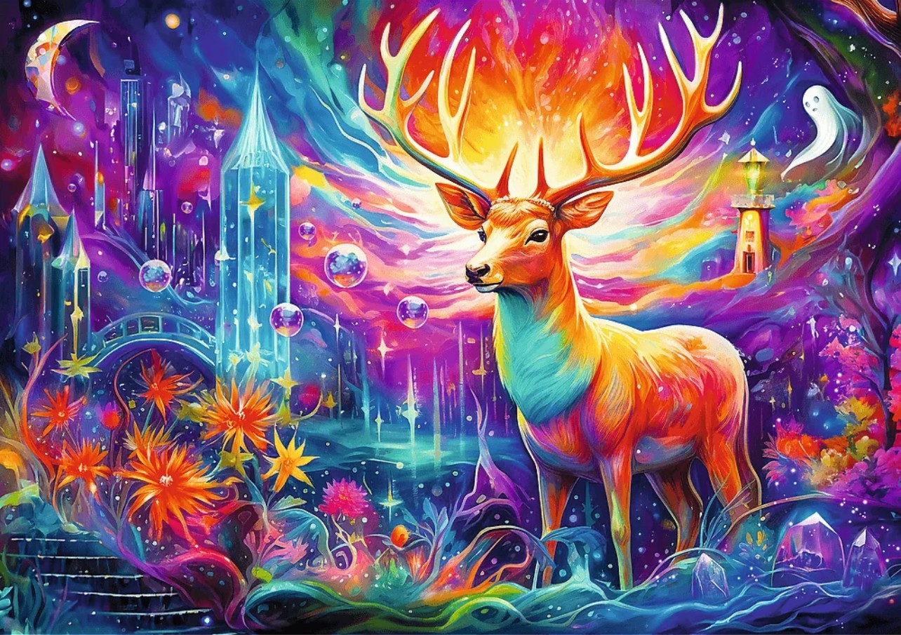 Пазл Trefl 1000 деталей: DreamScapes. Мистический олень (TR10933)