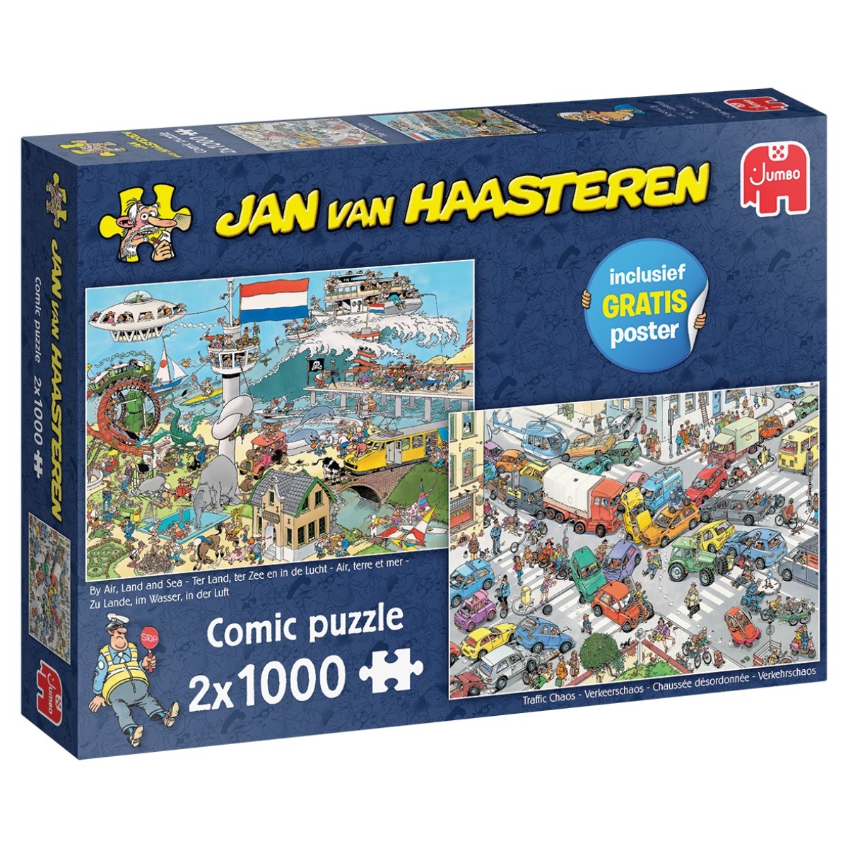 Пазл Jumbo 2х1000 деталей: На море и на земле (J20073)