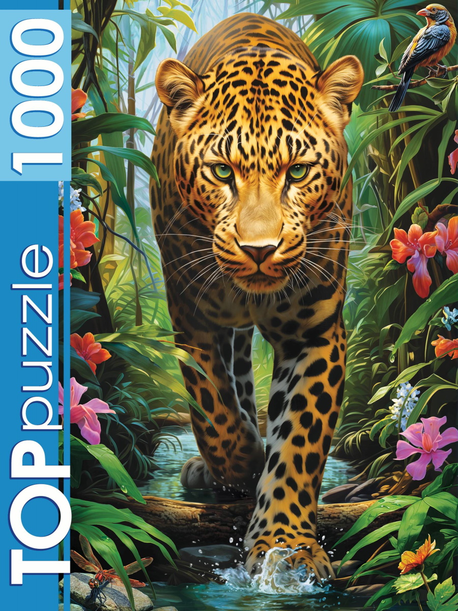 Пазл TOP Puzzle 1000 деталей: Таинственный леопард (Ф1000-7731)