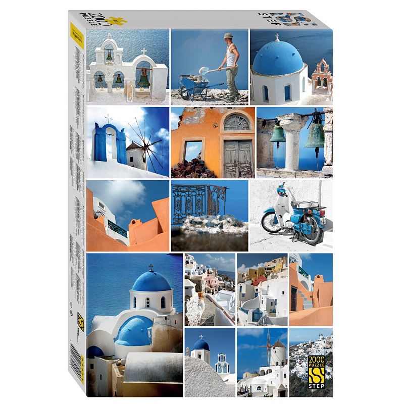 Пазл Step puzzle 2000 деталей: Остров Санторини, Греция (84055)