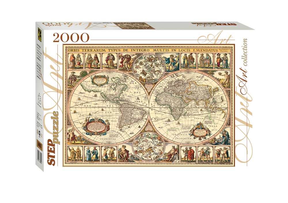 Пазл Step puzzle 2000 деталей: Историческая карта мира (84003)