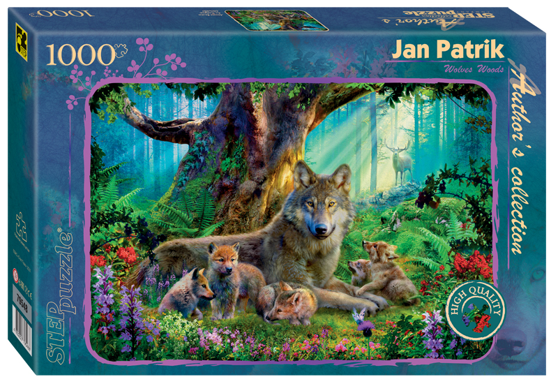 Пазл Step puzzle 1000 деталей: Лесные волки (79548)