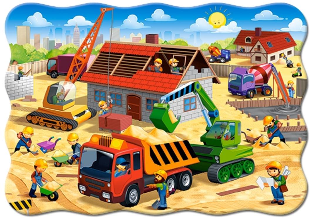 Пазл Castorland 30 деталей: Строительство дома (В-03686)