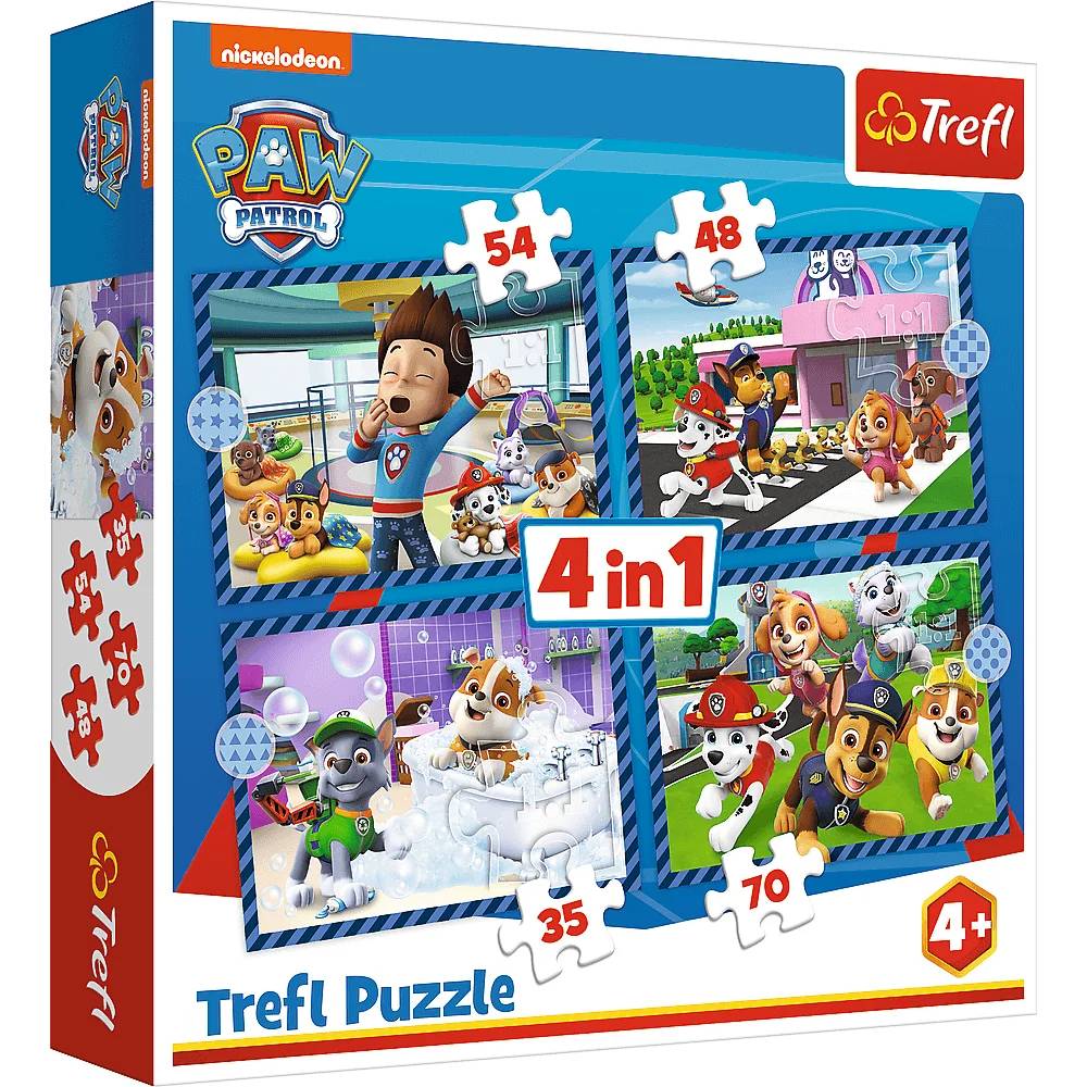 Пазл Trefl 35#48#54#70 деталей: Щенячий патруль. Собаки в деле (TR34650)