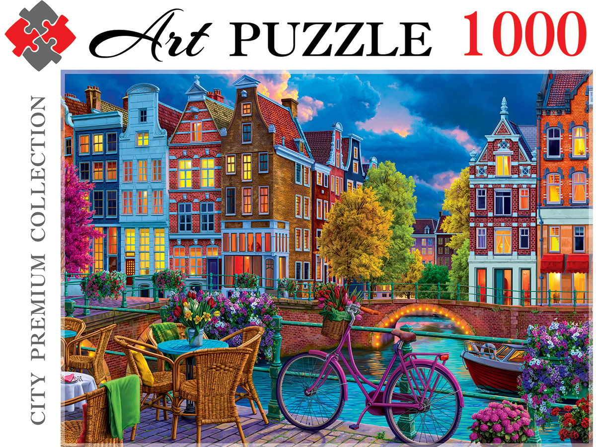 Пазл Artpuzzle 1000 деталей: Ночной Амстердам (ФК1000-0469)