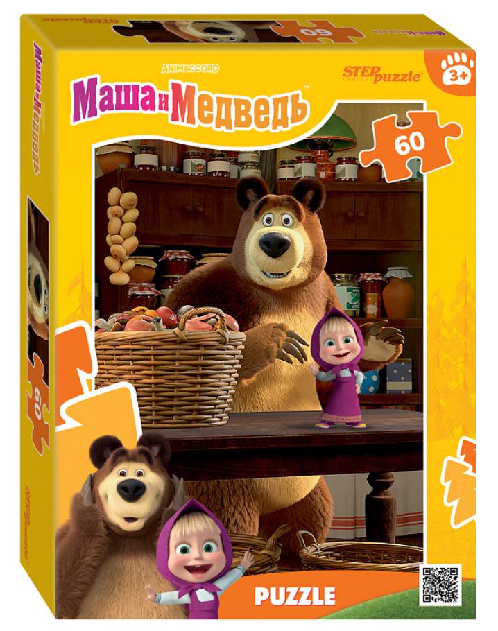 Пазл Step puzzle 60 деталей: Маша и Медведь. Лесные истории (81256)