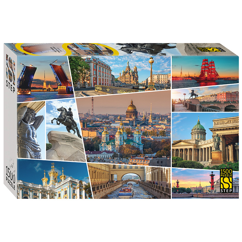 Пазл Step puzzle 1500 деталей: Санкт-Петербург. Город белых ночей (УЦЕНКА) (83078/у)