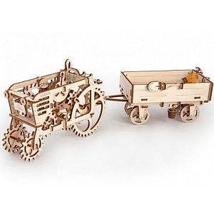 Механический 3D-пазл - конструктор Прицеп к трактору (Ugears)