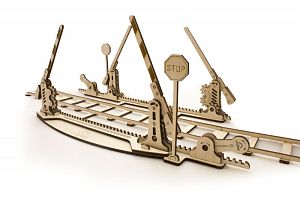 Механический 3D-пазл - конструктор Переезд с рельсами (Ugears)